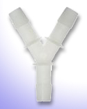 Hose Barb Fittings, Y Connect, PVDF, 10pk